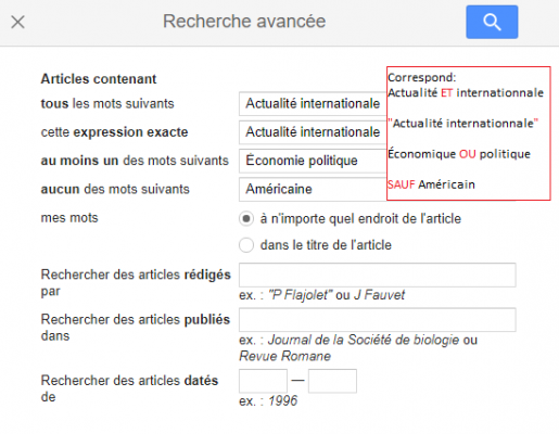 Recherche avancée 2