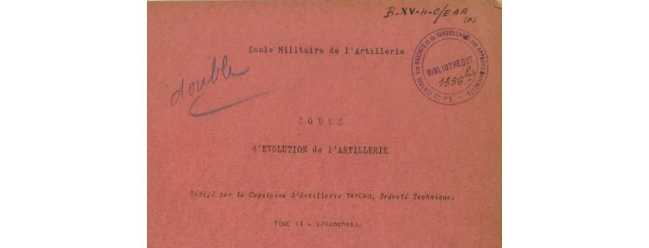 cours d'évolution de l'artillerie