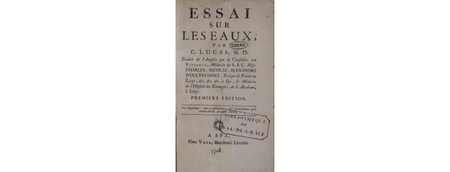 Essais sur les Eaux de Charles Lucas (17...).
