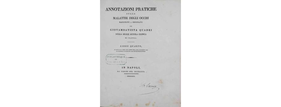 Annotazioni pratiche sulle malattie degli occhi racolte e ordinate‎ de Giovambatista Quadri (1830). 