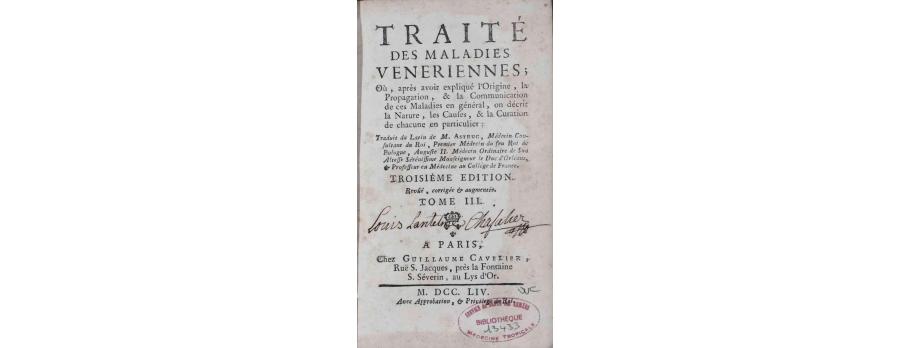 Traités maladies vénériennes de Jean Astruc (1754).